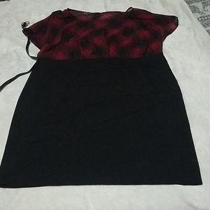 Red and Black Dress